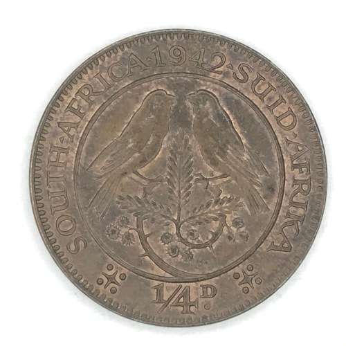 1942 SA Union Yellow farthing - UNC