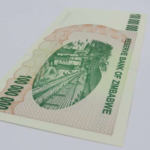 Zimbabwe Bearer cheque 2 May 2008 $100 000 000 - Uncirculated - ZW 93