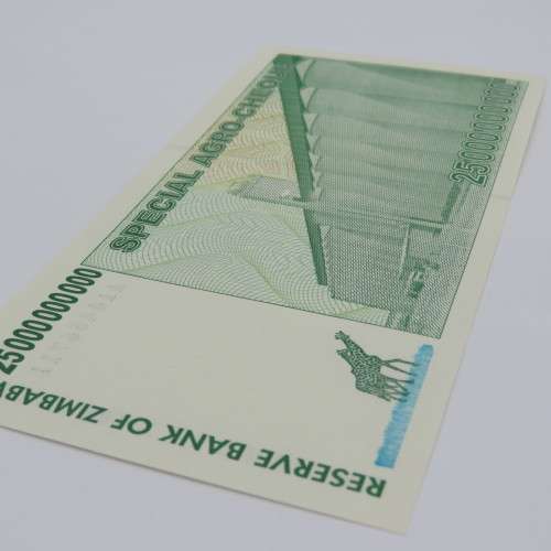 Zimbabwe Bearer cheque 15 May 2008 $25 000 000 000 - 25 Billion dollars uncirculated - ZW 97