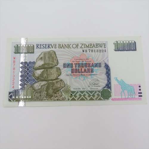 Zimbabwe $1000 Harare 2003 uncirculated ZW 27