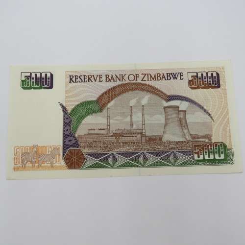 Zimbabwe $500 Harare 2001 uncirculated ZW 26