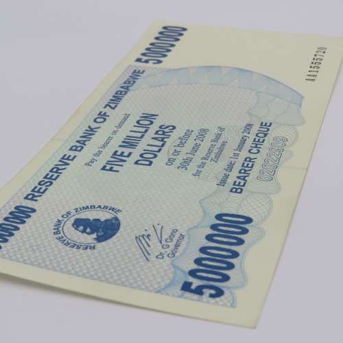 Zimbabwe Bearer cheque 1 Jan 2008 $ 5 000 000 - Uncirculated - ZW 88