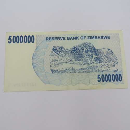 Zimbabwe Bearer cheque 1 Jan 2008 $ 5 000 000 - Uncirculated - ZW 88