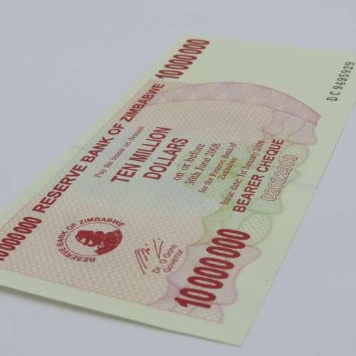 Zimbabwe Bearer cheque 1 Jan 2008 $10 000 000 (D-Series) - Uncirculated - ZW 90
