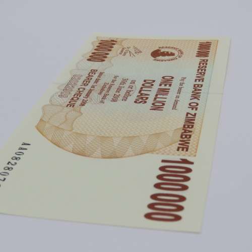 Zimbabwe Bearer cheque 1 Jan 2008 $1000 000 - Uncirculated  - ZW 87