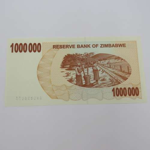 Zimbabwe Bearer cheque 1 Jan 2008 $1000 000 - Uncirculated  - ZW 87