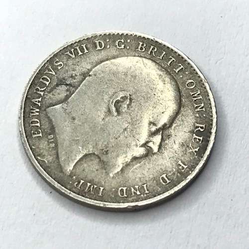 1910 British Silver 3 pence - XF