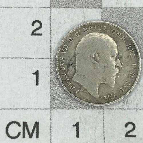 1910 British Silver 3 pence - XF
