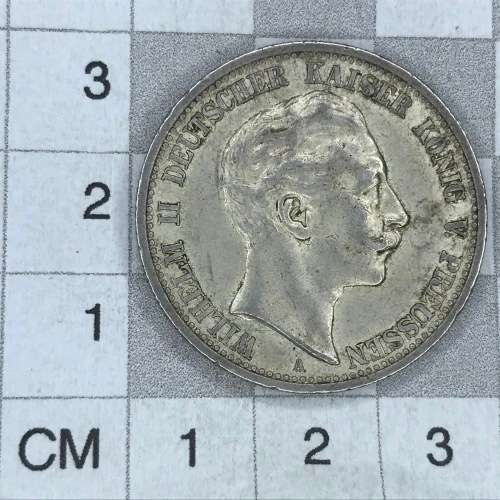1907 A Germany Prussia Silver 2 mark - XF