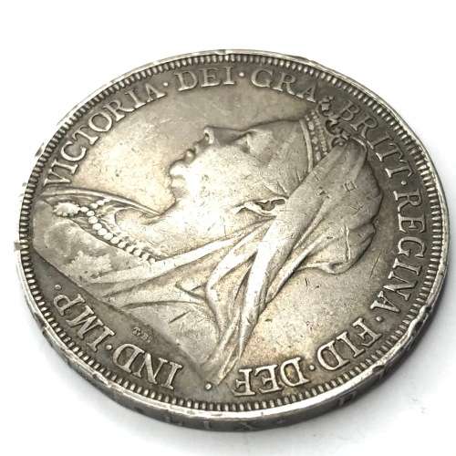 1896 LIX British crown Nice condition with some rim bumps - Very hard to get