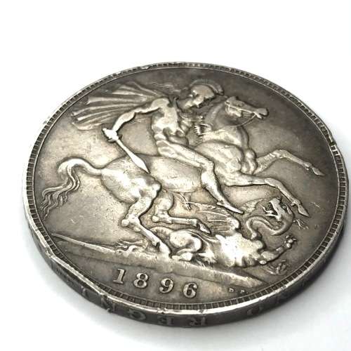 1896 LIX British crown Nice condition with some rim bumps - Very hard to get