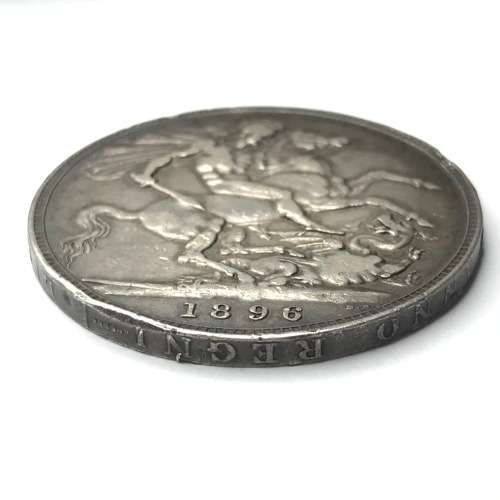 1896 LIX British crown Nice condition with some rim bumps - Very hard to get
