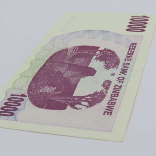 Zimbabwe $10000 bearer cheque 1 August 2006 - Rare issue no space between 1 and 0000 of 10000