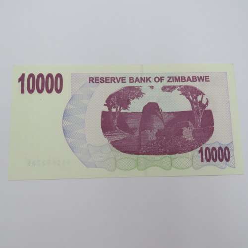 Zimbabwe $10000 bearer cheque 1 August 2006 - Rare issue no space between 1 and 0000 of 10000