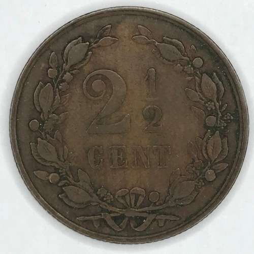1894 Netherlands 2 1/2 Cents - aVF