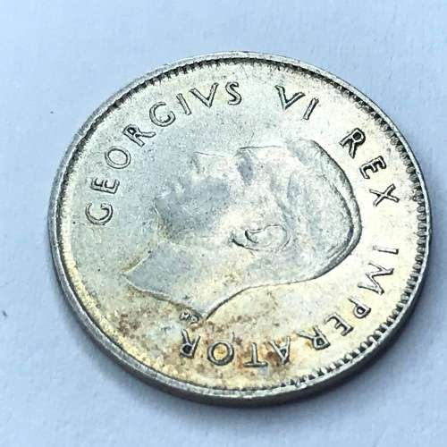 1943 SA Union Threepence 3d - AU