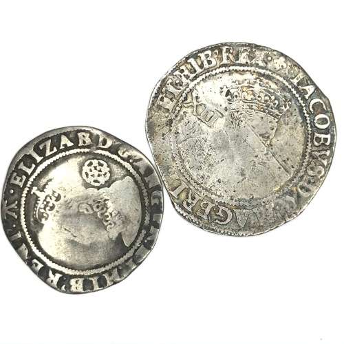 4 Elizabeth i coins from late - Very scarce