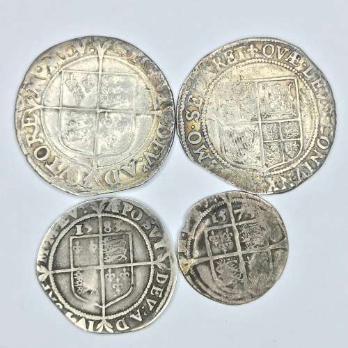 4 Elizabeth i coins from late - Very scarce
