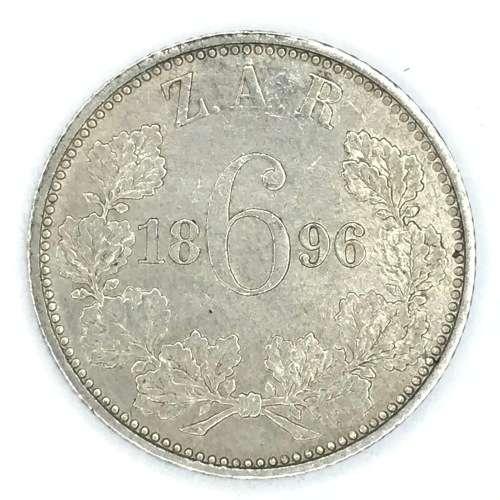1896 ZAR Kruger Sixpence - AU