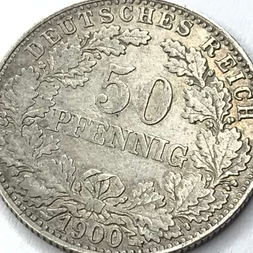 1900 Germany Empire Fifty Pfennig - Very SCARCE  - XF