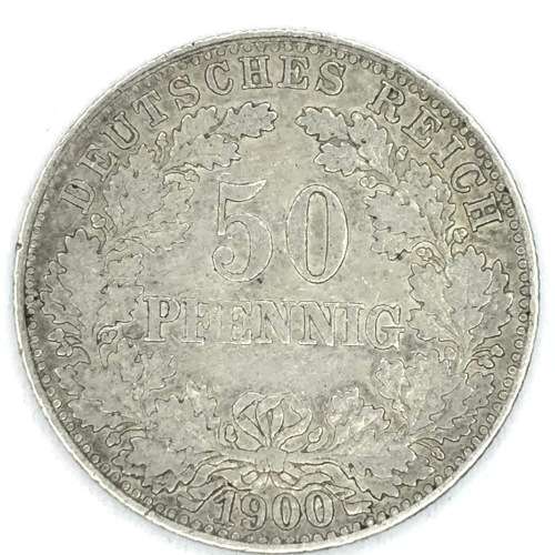 1900 Germany Empire Fifty Pfennig - Very SCARCE  - XF