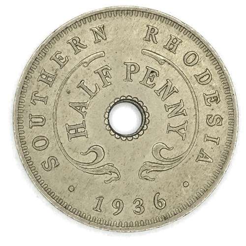 1936 Southern Rhodesia Half Penny - Excellent coin