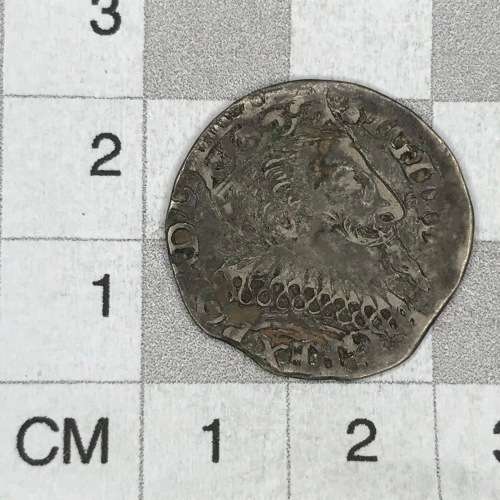 1596 Poland Sigismund 3 silver 3 Groschen - double struck - lovely coin