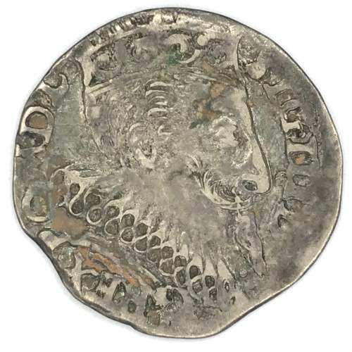 1596 Poland Sigismund 3 silver 3 Groschen - double struck - lovely coin