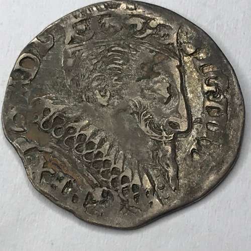 1596 Poland Sigismund 3 silver 3 Groschen - double struck - lovely coin