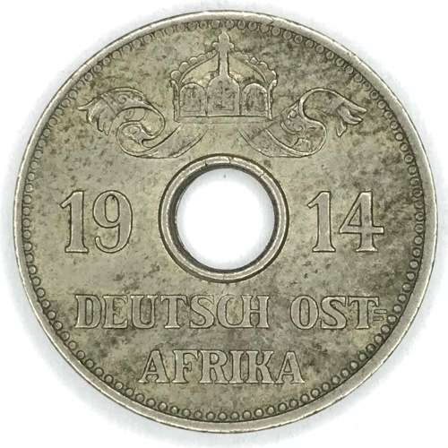 1914 German East Africa j 5 Heller -