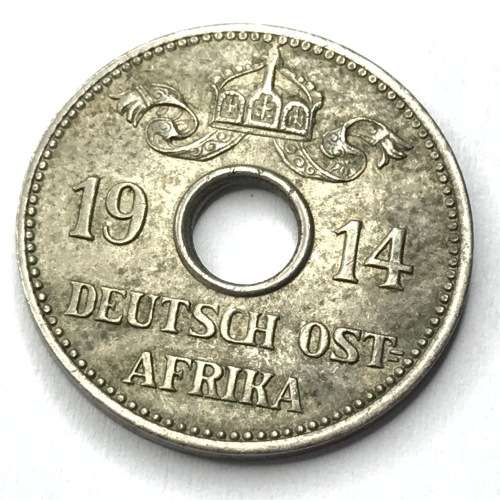 1914 German East Africa j 5 Heller -