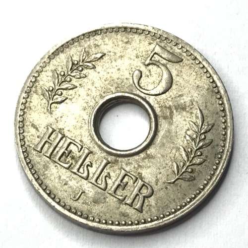 1914 German East Africa j 5 Heller -