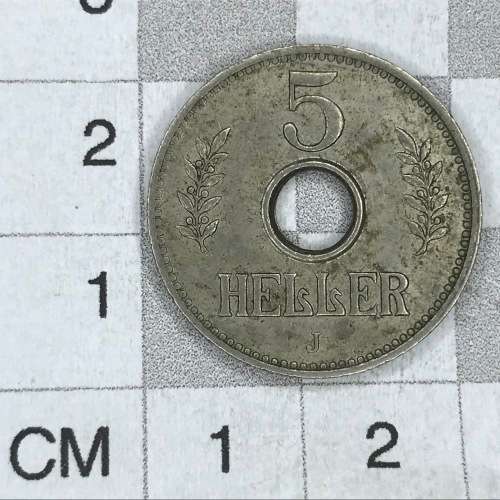 1914 German East Africa j 5 Heller -