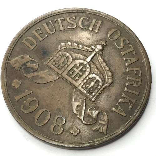 1808 J German East Africa Large 5 Heller - XF - Scarce