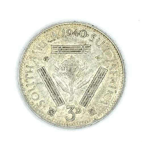 1940 SA Union Threepence tickey - EF