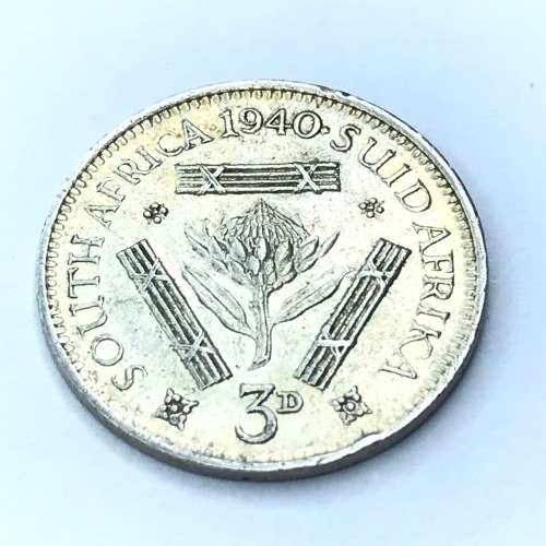 1940 SA Union Threepence tickey - EF