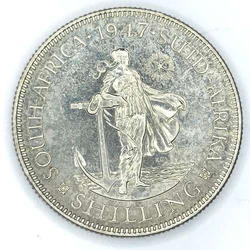 1947 SA Union Shilling - very scarce - UNC