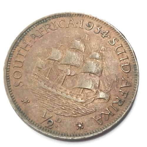 1934 SA Union Half Penny - EF
