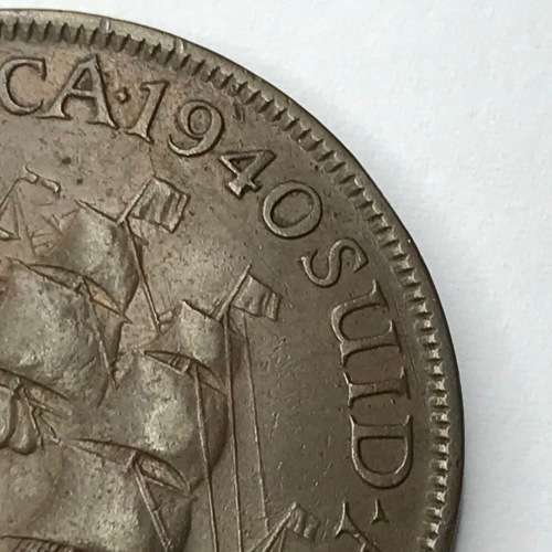 1940 SA Union Penny - VF - no star after date
