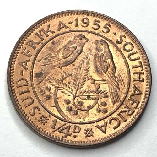 1955 SA Union Farthing - UNC