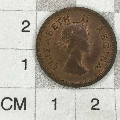 1955 SA Union Farthing - UNC - Badly cracked die - Both sides