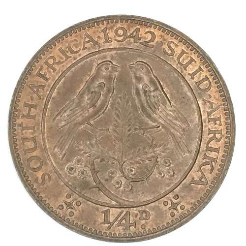 1942 SA Union Farthing  - UNC - yellow variety
