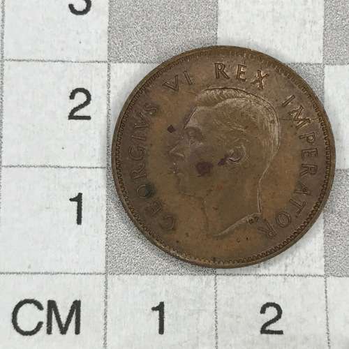 1943 SA Union Farthing  - AU+ - cracked die obverse