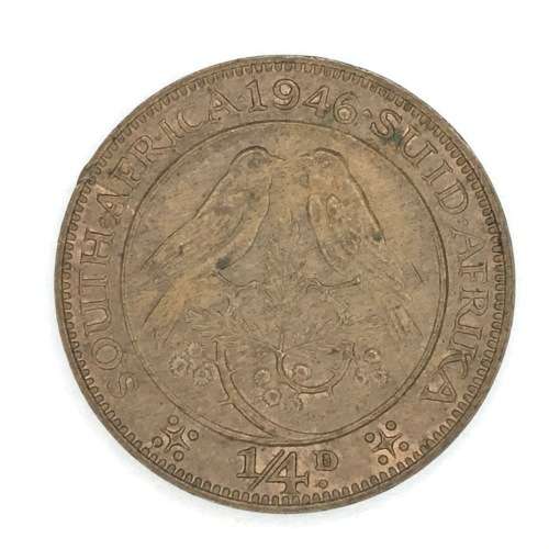 1946 SA Union farthing - AU with cracked die