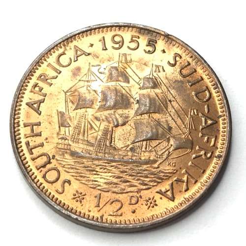 1955 SA Union Half Penny - UNC