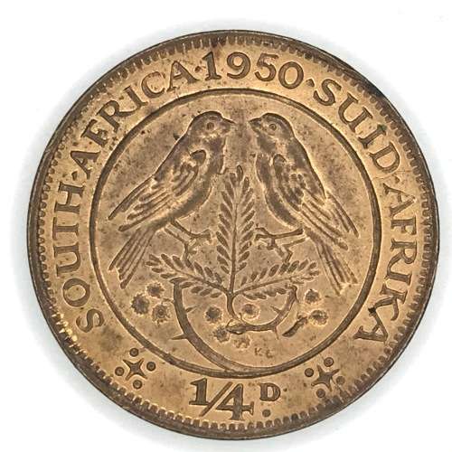 1950 SA Union Farthing - UNC - Copper colour - Excellent