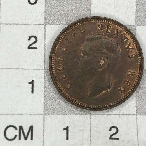 1950 SA Union Farthing - AU - Cracked die on base of neck