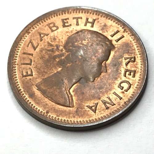 1955 SA Union Farthing - UNC - cracked die obverse