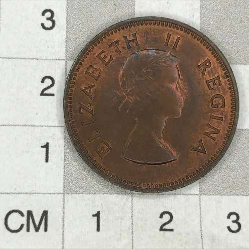 1960 SA Union Half Penny - UNC - Rainbow toning