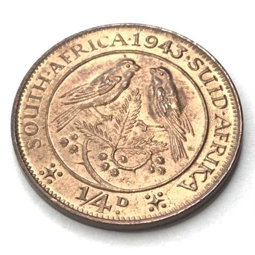 1943 SA Union Farthing - UNC